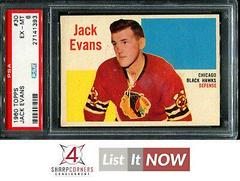 Jack Evans Hockey Cards 1960 Topps Prices
