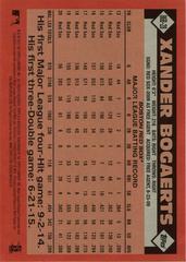 Back | Xander Bogaerts Baseball Cards 2021 Topps 1986 35th Anniversary