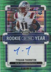 Tyquan Thornton [Rookie of the Year Autograph Green Pulsar] #ROY-TT Football Cards 2022 Panini Contenders Optic Rookie of the Year Prices