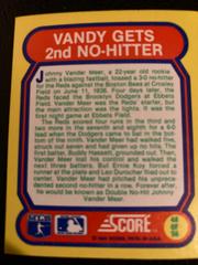 Vandy Gets 2nd No-Hitter #48 Baseball Cards 1988 Score Magic Motion Great Moments in Baseball Prices