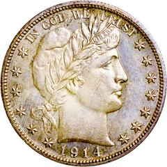 1914 [PROOF] Coins Barber Half Dollar Prices
