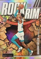 Brandon Miller #17 Basketball Cards 2023 Panini Recon Rock the Rim Prices