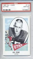 Ed Pine #114 Football Cards 1961 NU Card Prices