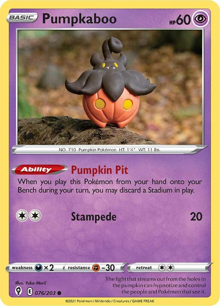 Pumpkaboo #76 Pokemon Evolving Skies