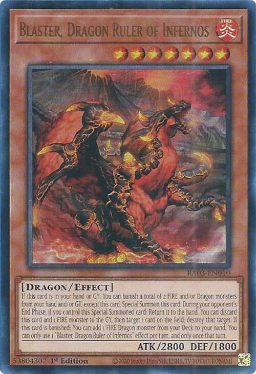 Blaster, Dragon Ruler of Infernos RA03-EN010 YuGiOh Quarter Century Bonanza