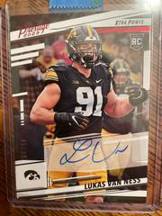 Lukas Van Ness [Red] #XP-LVN Football Cards 2023 Panini Chronicles Draft Picks Prestige Xtra Points Signatures Prices