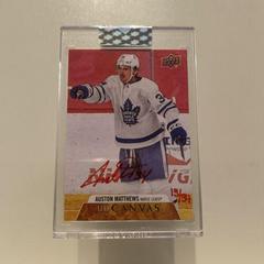 Auston Matthews [Red Ink] #CS-AM Hockey Cards 2020 Upper Deck Clear Cut Canvas Signatures Prices