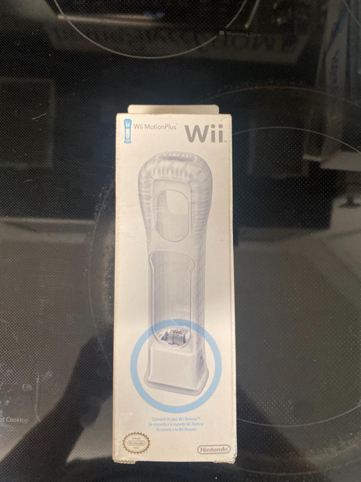 White Wii MotionPlus Adapter New Item, Box, and Manual Wii