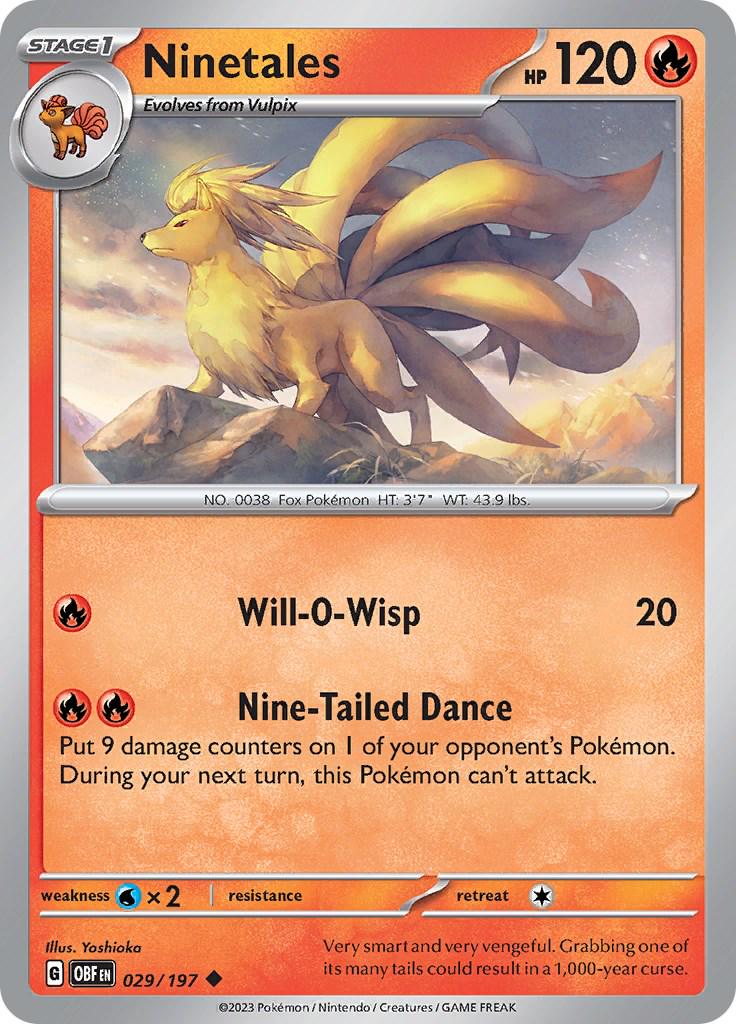 Ninetales #29 Pokemon Obsidian Flames