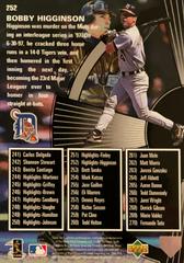 Rear | Bobby Higginson Baseball Cards 1998 Upper Deck