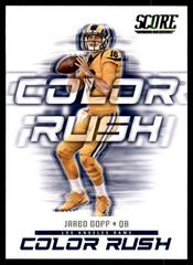 Jared Goff #18 Football Cards 2018 Score Color Rush Prices
