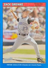 Zack Greinke [Blue Fortune] Baseball Cards 2006 Bazooka Prices
