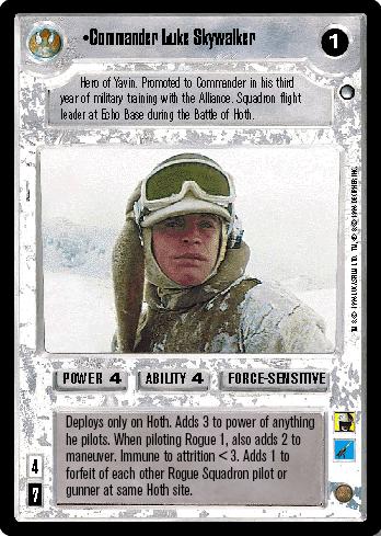 Commander Luke Skywalker [Limited] Star Wars CCG Hoth