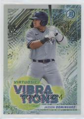 Jasson Dominguez #VV-4 Baseball Cards 2022 Bowman Virtuosic Vibrations Prices
