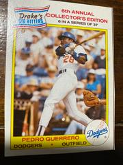 Pedro Guerrero [Hand Cut] #6 Baseball Cards 1986 Drake's Prices