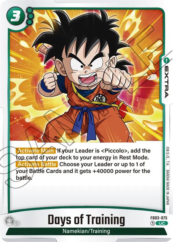 Days of Training FB03-075 Dragon Ball Fusion World Raging Roar