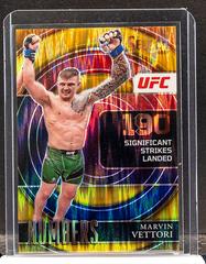 Marvin Vettori [Gold Flash] #7 Ufc Cards 2022 Panini Select UFC Numbers Prices