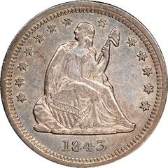 1843 [PROOF] Coins Seated Liberty Quarter Prices