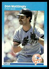 Don Mattingly #104 Baseball Cards 1987 Fleer Prices
