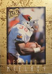 Leeland McElroy [Marble Gold] #1 Football Cards 1996 Ultra Sensations Prices