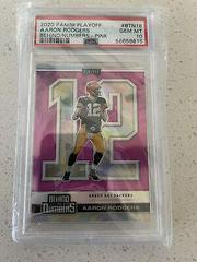 Aaron Rodgers [Pink] #BTN-18 Football Cards 2020 Panini Playoff Behind the Numbers Prices
