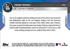 Back | Freddie Freeman Baseball Cards 2022 Topps Now Spring Training
