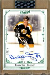 Bobby Orr [Green] #C-BO Hockey Cards 2020 Upper Deck Clear Cut Champs Autographs Prices