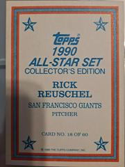 Back | Rick Reuschel Baseball Cards 1990 Topps All Star Glossy Set of 60