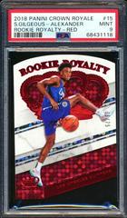 Shai Gilgeous Alexander [Red] #15 Basketball Cards 2018 Panini Crown Royale Rookie Royalty Prices