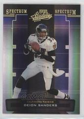 Deion Sanders [Spectrum Gold] Football Cards 2005 Playoff Absolute Memorabilia Prices