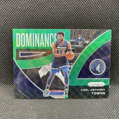Karl Anthony Towns [Green Prizm] #9 Basketball Cards 2021 Panini Prizm Dominance Prices