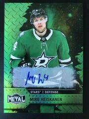 Miro Heiskanen [Autograph Green] #69 Hockey Cards 2020 Skybox Metal Universe Prices
