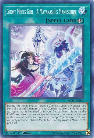 Ghost Meets Girl - A Mayakashi's Manuscript [1st Edition] IGAS-EN063 YuGiOh Ignition Assault