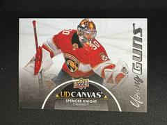 Spencer Knight [Black] Hockey Cards 2021 Upper Deck UD Canvas Prices