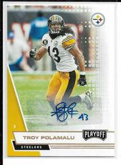 Troy Polamalu [Autographs] #50 Football Cards 2020 Panini Playoff Prices