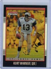 Kurt Warner [Gold Refractor] #63 Football Cards 2001 Bowman Chrome Prices