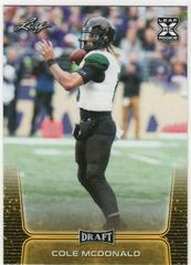 Cole McDonald [Gold] #25 Football Cards 2020 Leaf Draft Prices