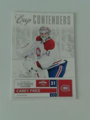 Carey Price Hockey Cards 2011 Panini Contenders Prices