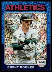 Brent Rooker [Blue Sparkle Refractor] #145 Baseball Cards 2024 Topps Heritage Chrome Prices