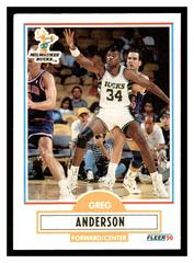 Greg Anderson Basketball Cards 1990 Fleer Update Prices