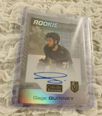 Gage Quinney Hockey Cards 2020 O Pee Chee Platinum Rookie Autographs Prices
