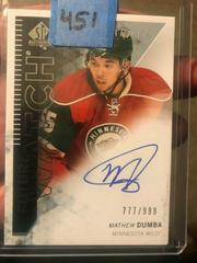 Mathew Dumba [Autograph] Hockey Cards 2013 SP Authentic Prices