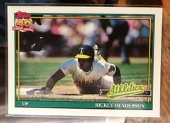 Rickey Henderson #670 Baseball Cards 1991 Topps Tiffany Prices