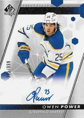 Owen Power [Autograph] Hockey Cards 2022 SP Authentic Prices