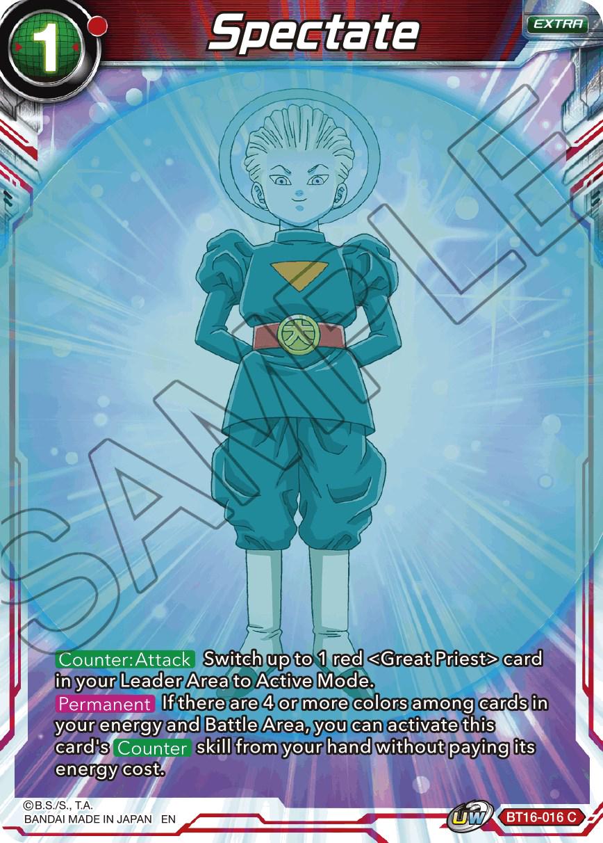 Spectate [Foil] BT16-016 Dragon Ball Super Realm of the Gods