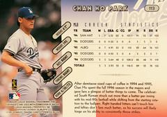 Rear | Chan Ho Park Baseball Cards 1997 Panini Donruss Team Set