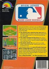 Major League Baseball - Back | Major League Baseball NES