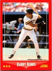 Barry Bonds #265 Baseball Cards 1988 Score Glossy Prices