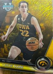 Caitlin Clark [Gold Shimmer] #34 Basketball Cards 2023 Bowman Chrome University Prices