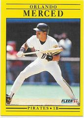 Orlando Merced #U-112 Baseball Cards 1991 Fleer Update Prices